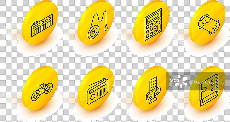 混音器麦克风收音机线性组合图片素材