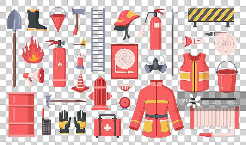 消防设备和灭火工具图片素材