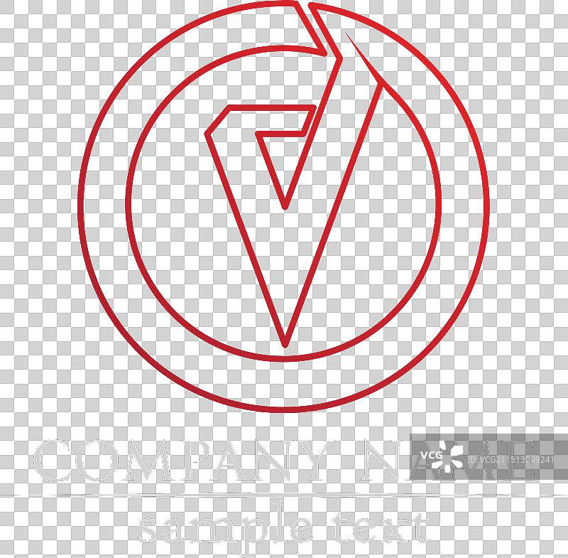 V字母商业Logo符号模板图片素材