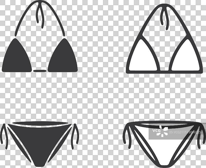 女士比基尼泳衣文胸内裤图片素材