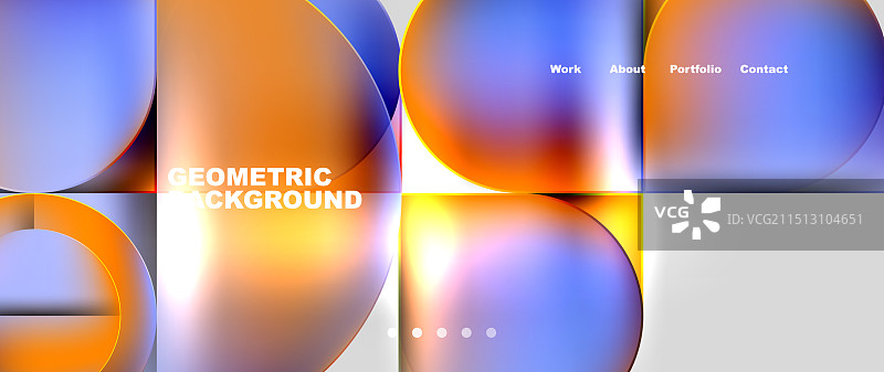 带有流体梯度的圆形正方形和圆形图片素材