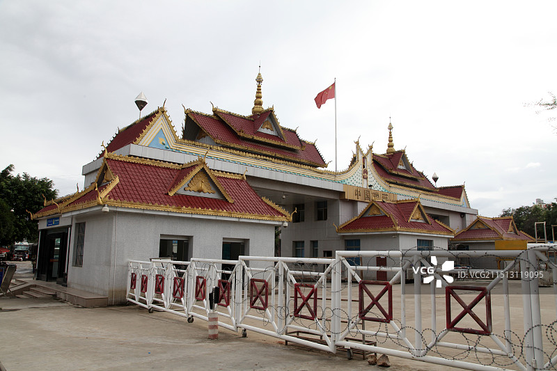 云南德宏瑞丽口岸图片素材