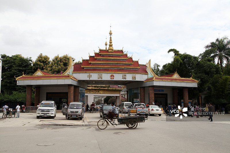 云南德宏瑞丽口岸图片素材