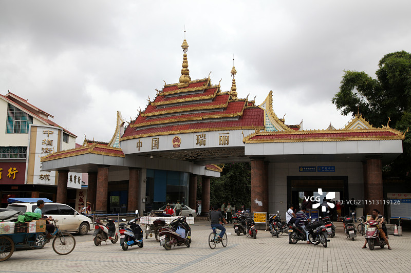 云南德宏瑞丽口岸图片素材