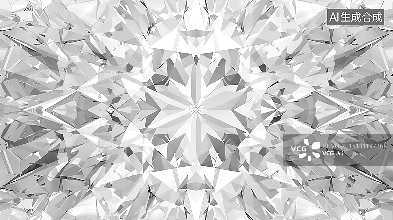 【AI数字艺术】钻石万花筒对称的图案图片素材