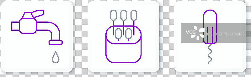 卫生棉条水龙头棉花套装图片素材