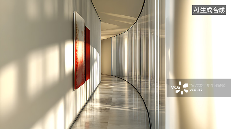 【AI数字艺术】空间光影建筑图片素材