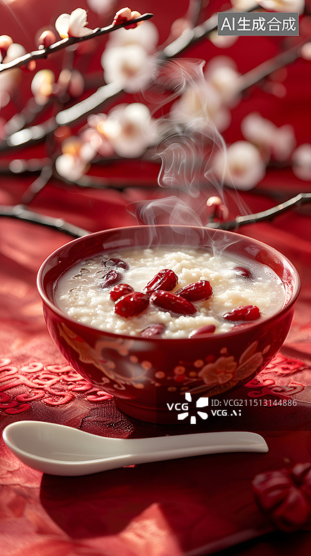 【AI数字艺术】腊八节腊八粥美食食物图片素材