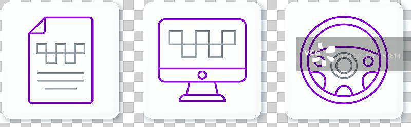 方向盘、出租车驾驶证图片素材