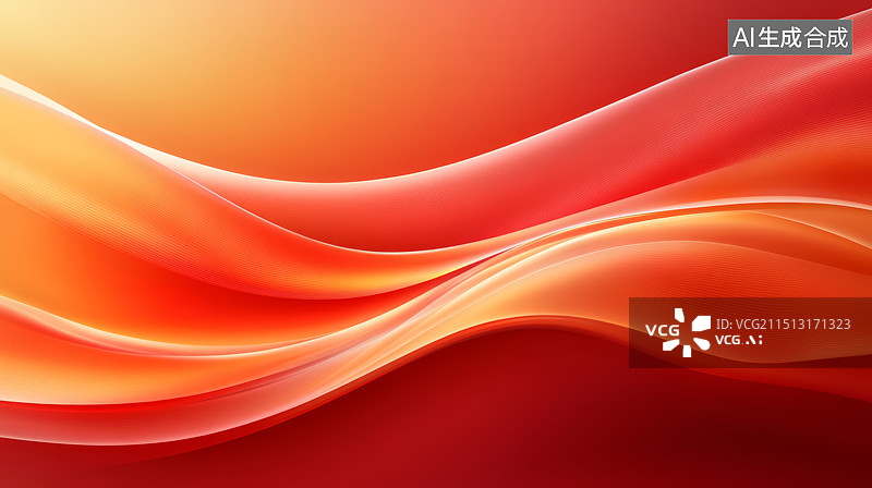 【AI数字艺术】红色波浪波纹节日背景图片素材