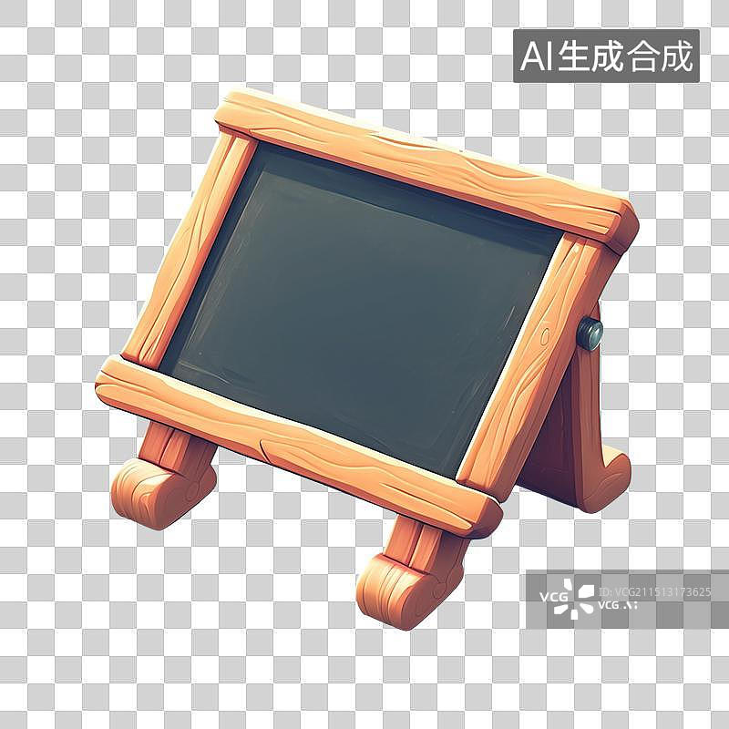 【AI数字艺术】开学季3D小黑板免抠元素图片素材