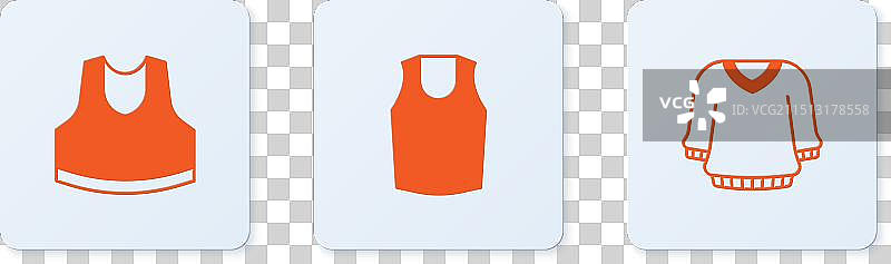 白色方形纽扣内衣毛衣组合图片素材