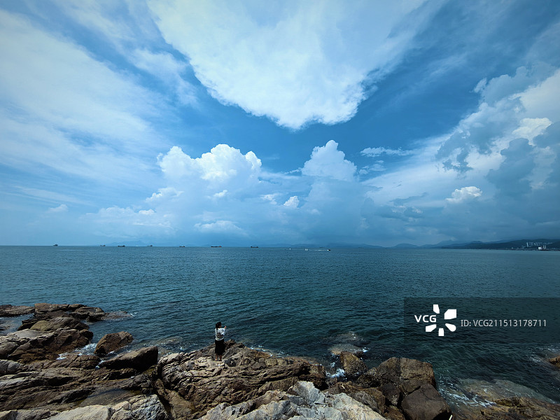 深圳沙鱼涌夏日风光图片素材