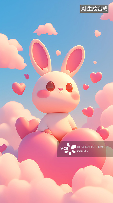 【AI数字艺术】3D可爱动物宠物竖幅壁纸图片素材