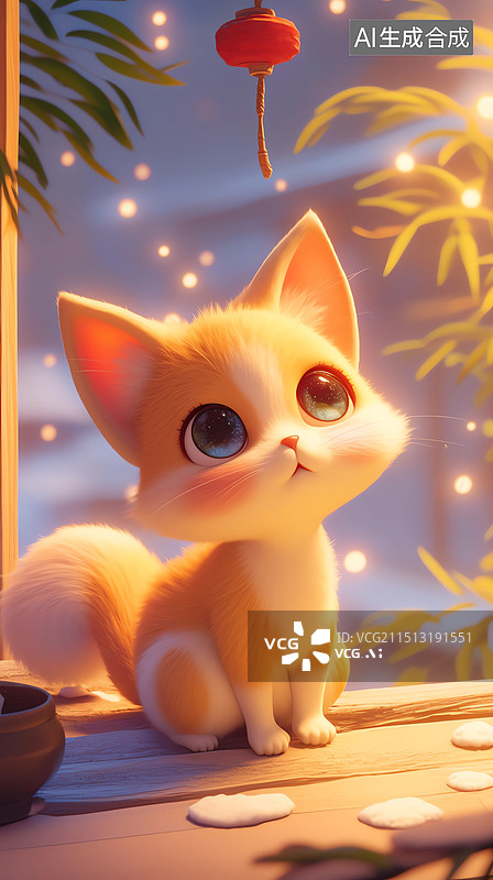【AI数字艺术】3D可爱动物宠物竖幅壁纸图片素材