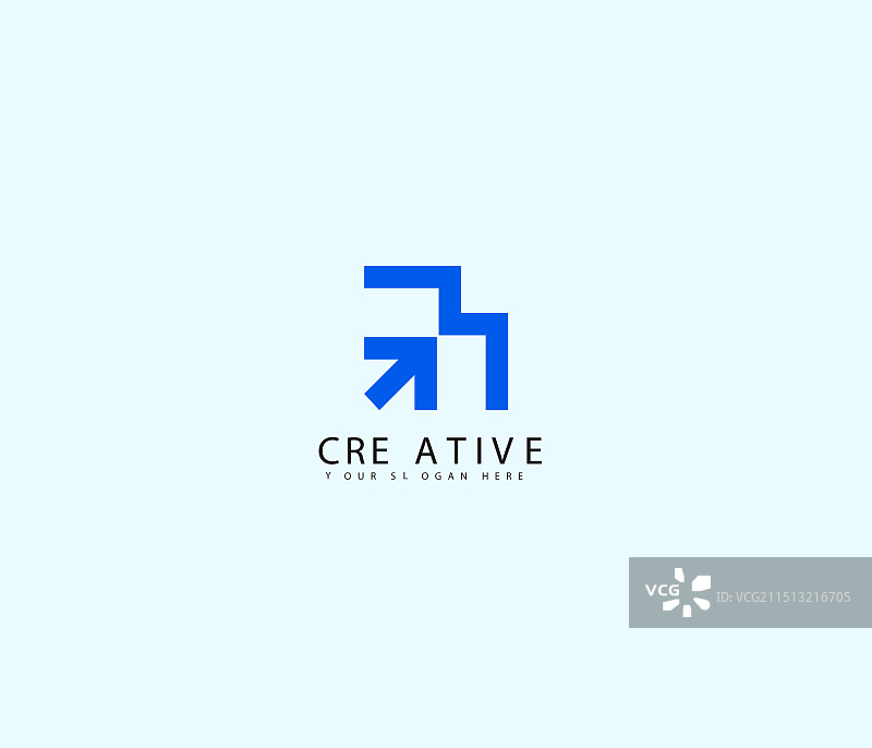 极简箭头M标志设计图片素材