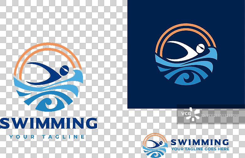 圆形游泳池剪影海洋图片素材