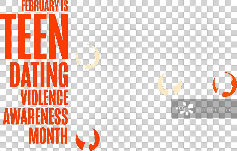2月是青少年约会暴力意识月图片素材