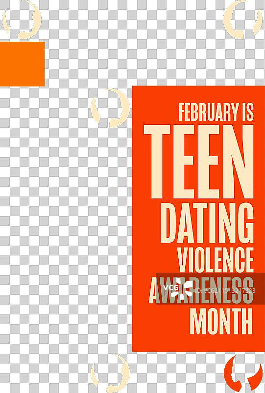 2月是青少年约会暴力意识月图片素材