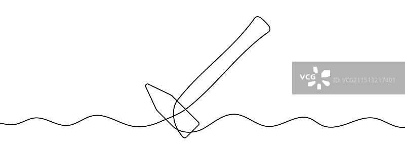 蜂鸟单线可编辑线条画图片素材