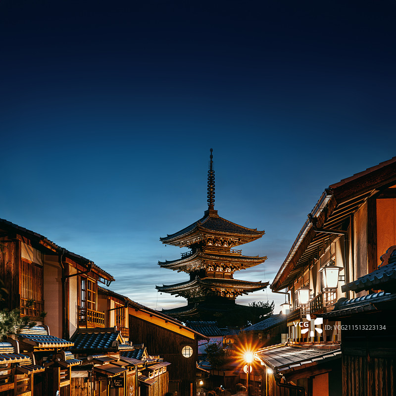 日本京都夜景图片素材