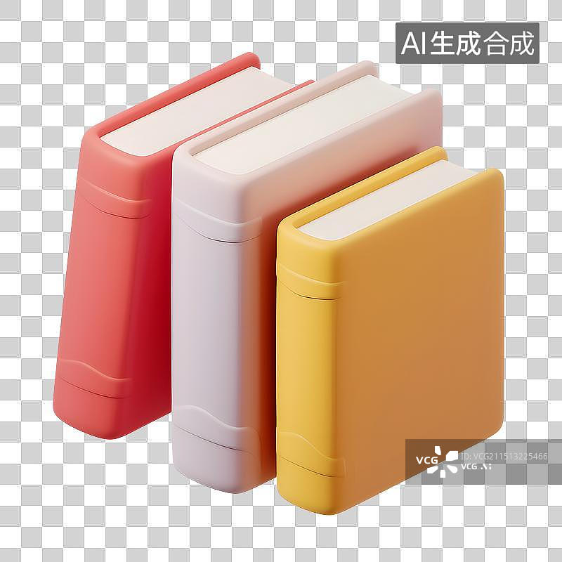 【AI数字艺术】书本组合3D立体模型图片素材