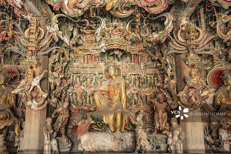 长治观音堂泥塑图片素材