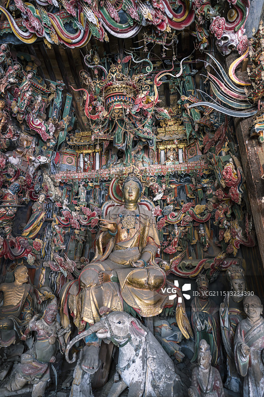 长治观音堂泥塑图片素材