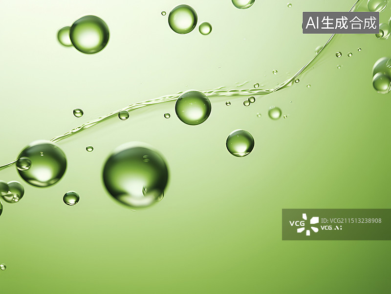 【AI数字艺术】绿色化妆品背景图片素材