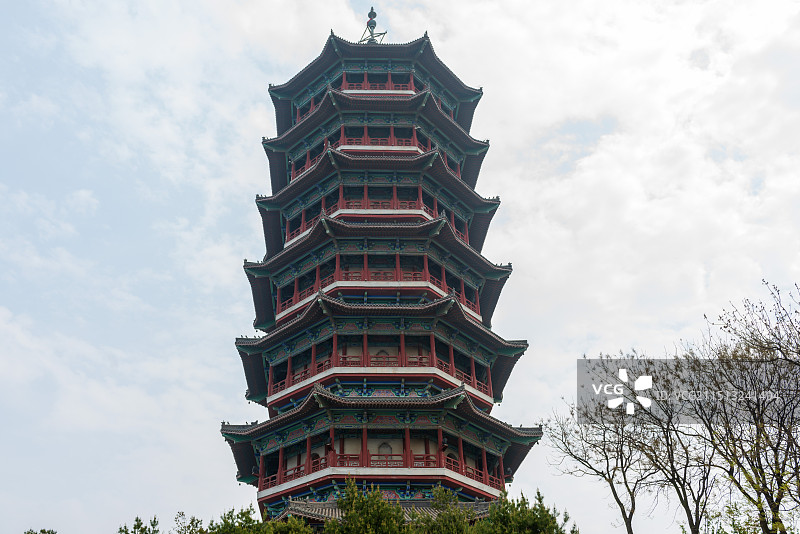 胶州少海湿地公园万佛塔图片素材