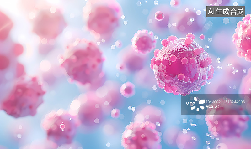 【AI数字艺术】医药细胞微生物图片素材