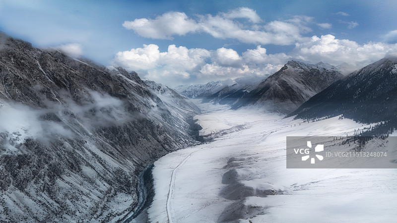 昭苏玉湖冬季图片素材