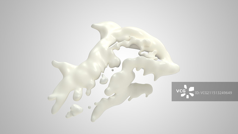 牛奶在空中飞舞图片素材