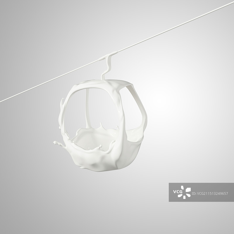 牛奶造型缆车图片素材