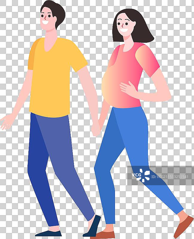 怀孕夫妻人物免扣元素图片素材