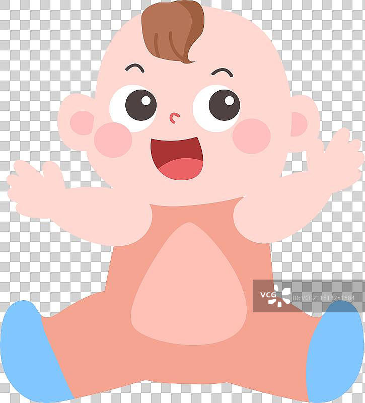 宝宝婴儿卡通免扣元素图片素材
