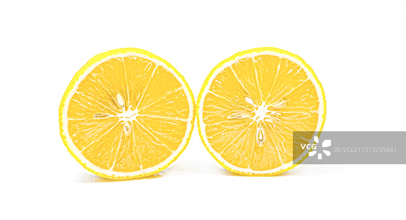 酸柠檬的白底特写图片素材