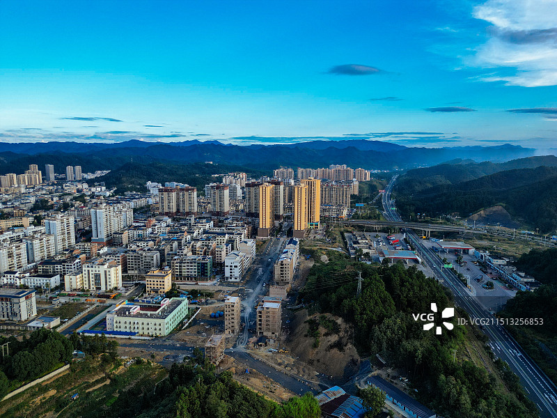 三穗县 文笔塔 舞笔街道 将军广场 纪念广场 航拍图片素材