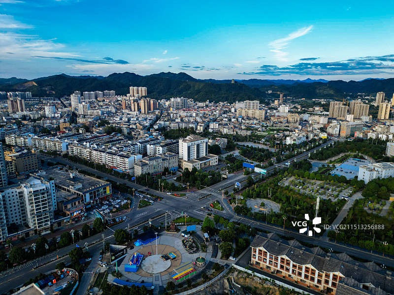 三穗县 文笔塔 舞笔街道 将军广场 纪念广场 航拍图片素材