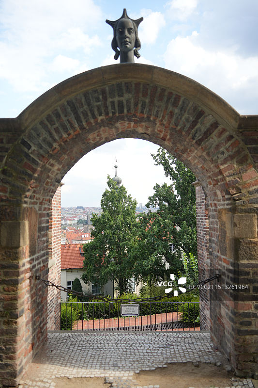 捷克布拉格城堡旧皇宫，壁画徽章，世界文化遗产，皇冠王座舞厅，广场许愿池，欧洲石建筑图片素材