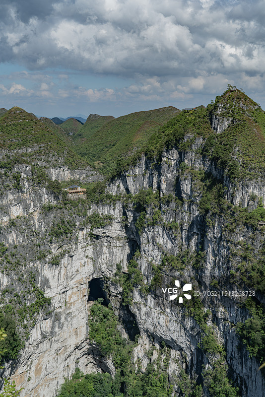 百色乐业大石围天坑群景区图片素材