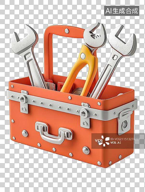 【AI数字艺术】工具箱螺丝刀锥子剪刀电钻电笔绝缘胶带 护目镜扳手梯子手套安全帽梯子等五金工具和器材图片素材
