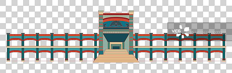 国风地标系列矢量插画—镇江博物馆图片素材