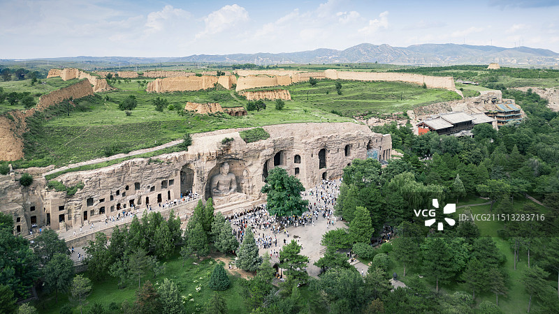 大同云冈石窟图片素材