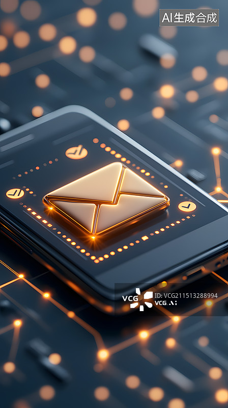 【AI数字艺术】手机信息网络邮件图片素材