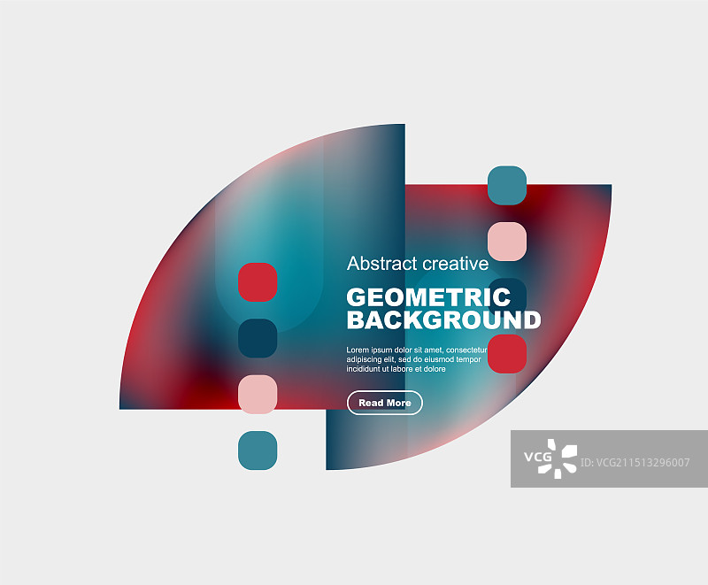 圆三角形和圆正方形组成图片素材