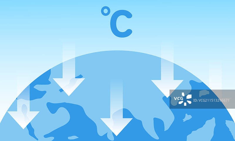 气温下降概念图图片素材