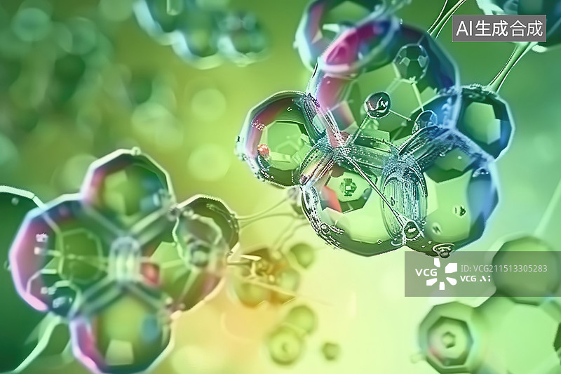 【AI数字艺术】抽象化学水分子水滴液体图片素材