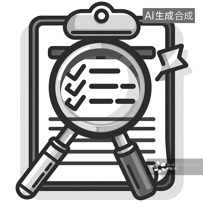 【AI数字艺术】计划列表 表格 放大镜图片素材