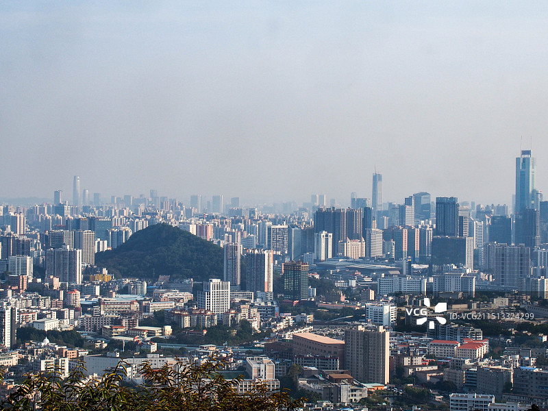 广州白云山广州城市天际线建筑群图片素材